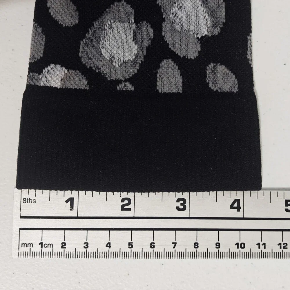 NEW Muk Luks Compression Socks 6 Pairs Knee-High Women 6-10 Black Leopard Nylon